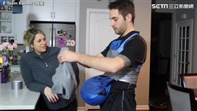 爸爸體驗一日孕婦。（圖／翻攝自Team Balmert臉書）