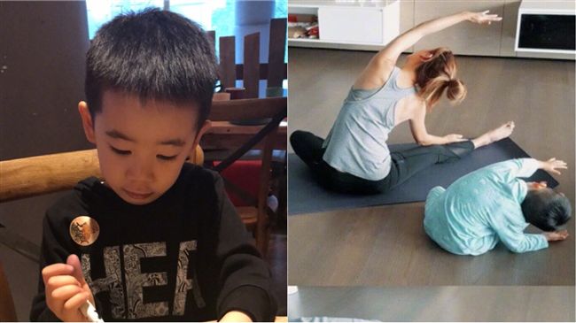 小小春陪媽做瑜珈　超萌照曝光網暴動