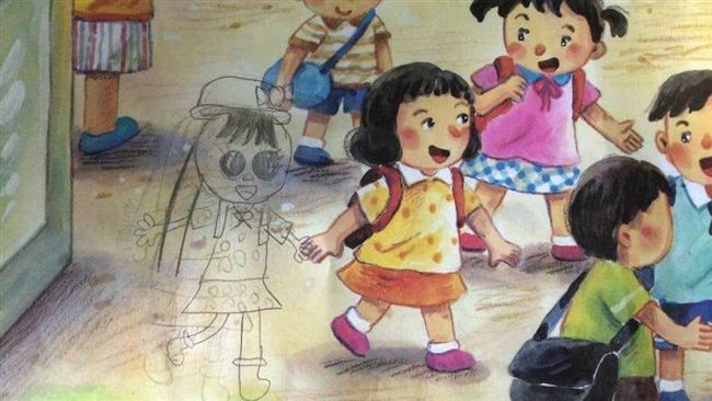 女兒塗鴉超詭異　網友：不要問你會怕