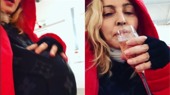 瑪丹娜搞大肚子！醉喊喝酒讓胎兒平靜
