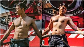 月曆,日曆,猛男,養眼,消防員,鳳山分隊,腹肌,胸肌（圖／翻攝自臉書）