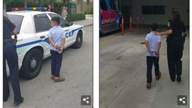 手銬,男童,7歲,佛羅里達,美國,打老師,警察,逮捕 ▲圖／翻攝自每日郵報