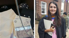 窮困女大生搭火車補眠 醒來後發現膝上多了一筆錢(圖/翻攝自艾拉強納森（Ella Johannessen）臉書)