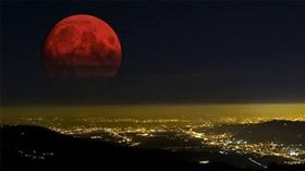 月全食,血月,紅月(圖/推特)