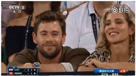 澳洲網球決賽,克里斯漢斯沃,艾兒莎巴塔奇,雷神。合成圖／翻攝自微博