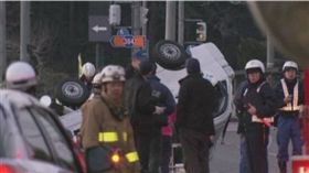 日本發生一起連環車禍,一輛小型卡車衝撞小學生造成1死4傷（圖／翻攝自推特）