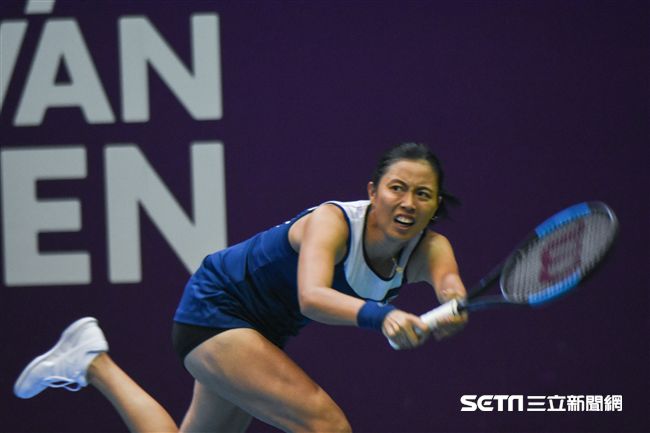 WTA台灣公開賽雙打詹皓晴。（圖／記者林敬旻攝）