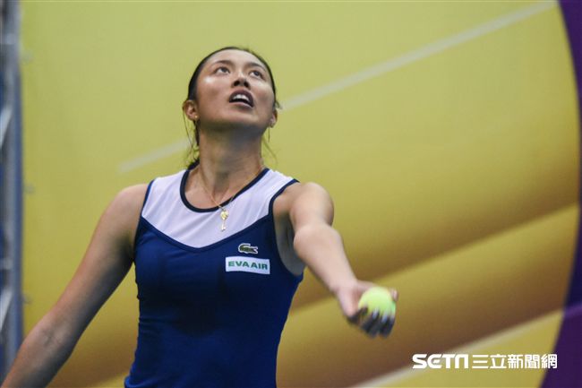 WTA台灣公開賽雙打詹皓晴。（圖／記者林敬旻攝）