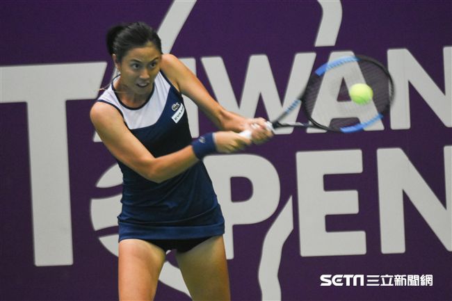 WTA台灣公開賽雙打詹皓晴。（圖／記者林敬旻攝）