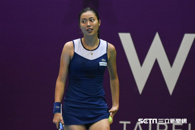 WTA台灣公開賽雙打詹皓晴。（圖／記者林敬旻攝）
