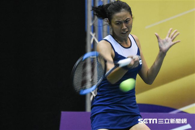 WTA台灣公開賽雙打詹皓晴。（圖／記者林敬旻攝）