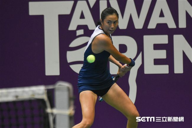 WTA台灣公開賽雙打詹皓晴。（圖／記者林敬旻攝）