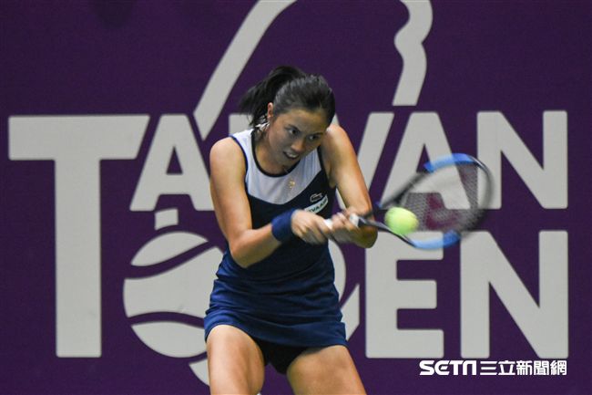 WTA台灣公開賽雙打詹皓晴。（圖／記者林敬旻攝）