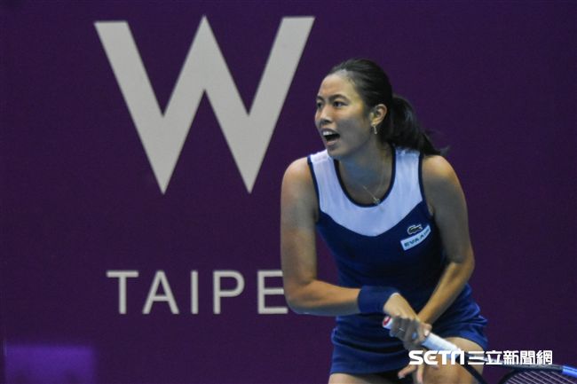 WTA台灣公開賽雙打詹皓晴。（圖／記者林敬旻攝）