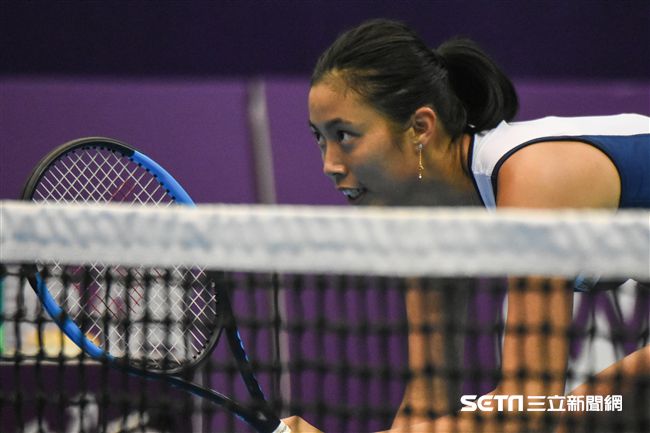 WTA台灣公開賽雙打詹皓晴。（圖／記者林敬旻攝）