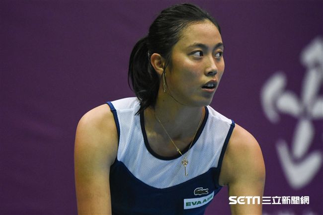 WTA台灣公開賽雙打詹皓晴。（圖／記者林敬旻攝）