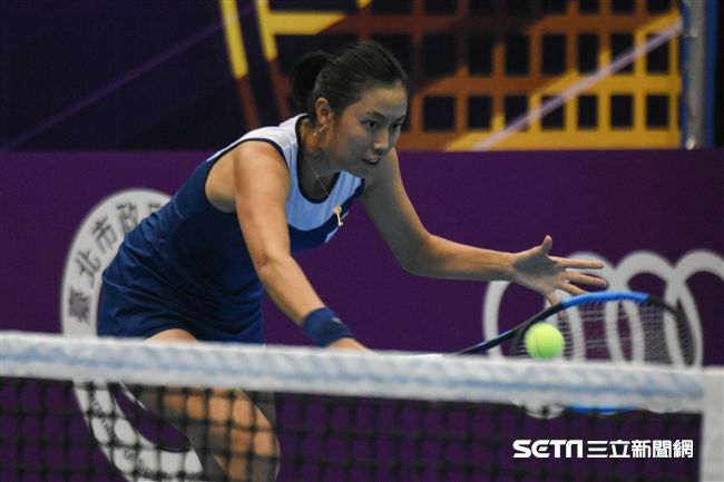 WTA台灣公開賽雙打詹皓晴。（圖／記者林敬旻攝）
