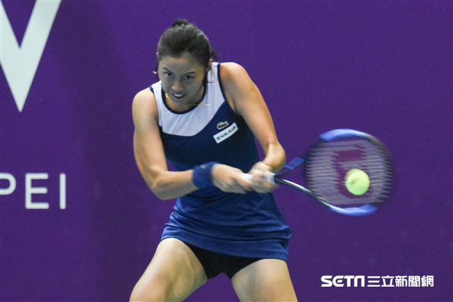 WTA台灣公開賽雙打詹皓晴。（圖／記者林敬旻攝）