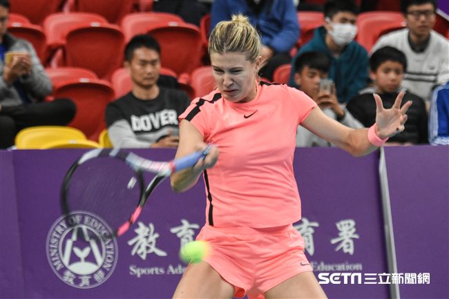 WTA台灣公開賽單打Eugenie Bouchard 尤金妮·布夏德。（圖／記者林敬旻攝）