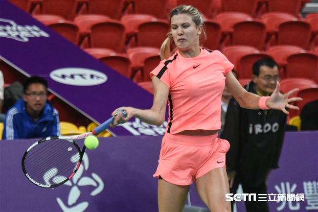WTA台灣公開賽單打Eugenie Bouchard 尤金妮·布夏德。（圖／記者林敬旻攝）
