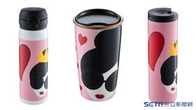 星巴克再度與紐約時尚品牌alice + olivia合作推出聯名商品。（圖／星巴克提供）