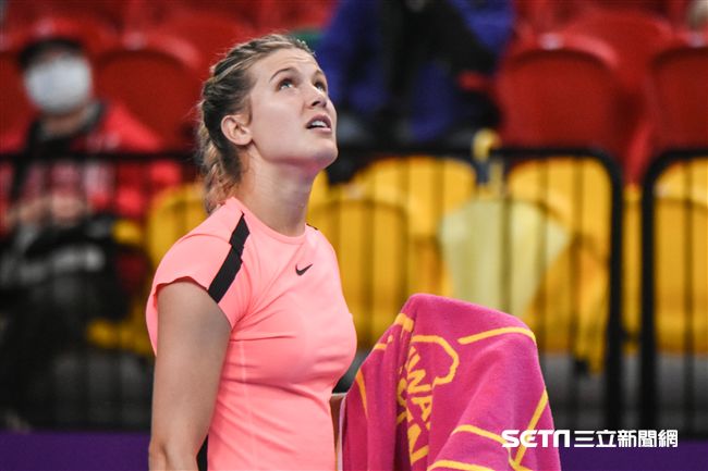 WTA台灣公開賽單打Eugenie Bouchard 尤金妮·布夏德。（圖／記者林敬旻攝）