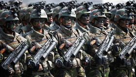 北韓太陽節大閱兵。（圖／路透社／達志影像）