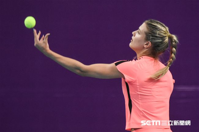WTA台灣公開賽單打Eugenie Bouchard 尤金妮·布夏德。（圖／記者林敬旻攝）