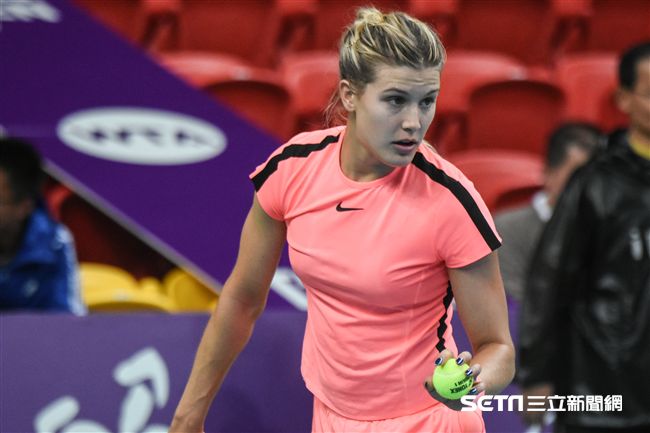 WTA台灣公開賽單打Eugenie Bouchard 尤金妮·布夏德。（圖／記者林敬旻攝）