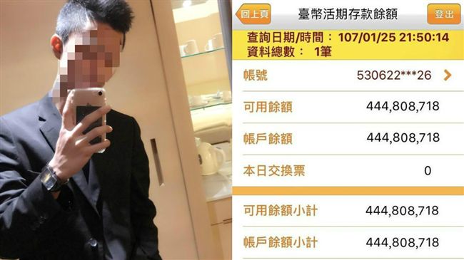 借百元死不還　裝闊：我戶頭有4億！