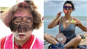 納豆,藍心湄（合成圖/翻攝自臉書）