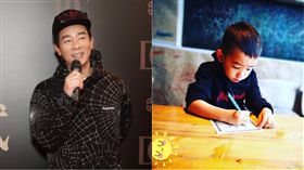 小小春,Jasper,陳小春。（合成圖／翻攝自陳小春微博）