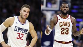 ▲Blake Griffin（左）和LeBron James（右）。（圖／美聯社／達志影像）