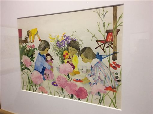 岩崎知弘經典插畫展(記者郭奕均攝影)