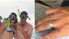 戒指,婚戒,潛水,斐濟,度蜜月,Russell McMillan　圖／翻攝每日郵報