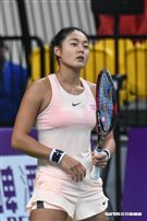 WTA台灣公開賽女單中國王雅繁。 （圖／記者林敬旻攝）