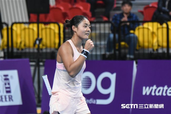 WTA台灣公開賽女單中國王雅繁。 （圖／記者林敬旻攝）