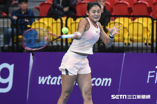 WTA台灣公開賽女單中國王雅繁。 （圖／記者林敬旻攝）