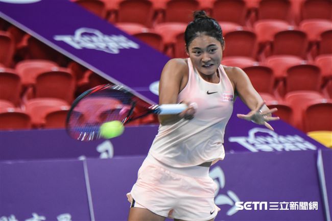 WTA台灣公開賽女單中國王雅繁。 （圖／記者林敬旻攝）