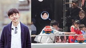 爸爸去哪兒5，鄧倫護小山竹。(合成圖/翻攝自微博)