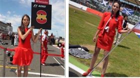 但近幾年女權意識抬頭，F1賽車從2018年開始，取消賽車女郎的制度，但也引起不少賽車女郎不滿，認為自己工作的權利被剝奪，紛紛直呼「女權主義者別再鬧了！」（圖／翻攝自Rebecca Cooper推特）