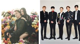 太陽,婚禮,閔孝琳,BIGBANG。（合成圖／翻攝自微博、BIGBANG臉書）