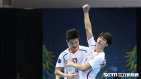 ▲林志紘（右）成功破門後振臂慶祝。（圖／記者蔡宜瑾攝影）