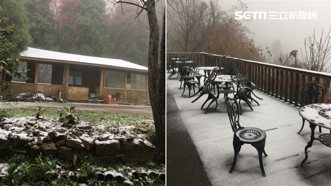 太美！苗栗海拔1250公尺民宿飄雪