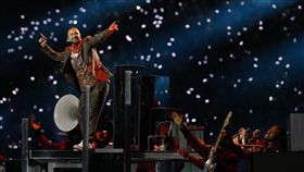 ▲賈斯汀在超級盃中場表演。（圖／美聯社／達志影像）