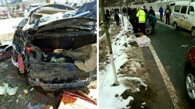 中國大陸,墜河,溺斃,妻小,過年,游泳,失控,結冰（圖／翻攝自微博）