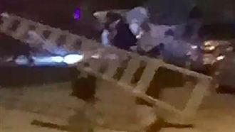 等不及救援！國盛二街女跳樓求生！