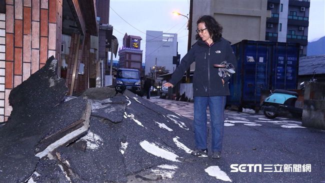 七星潭百公尺斷層帶　民宅擋土牆破裂