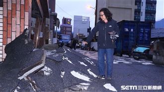 七星潭百公尺斷層帶　民宅擋土牆破裂