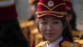 ▲朝鮮樂儀隊在平昌冬奧外型受到矚目。（圖／美聯社／達志影像）